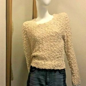 NWT As by Df Ivory Cropped Soft Pullover Sweater